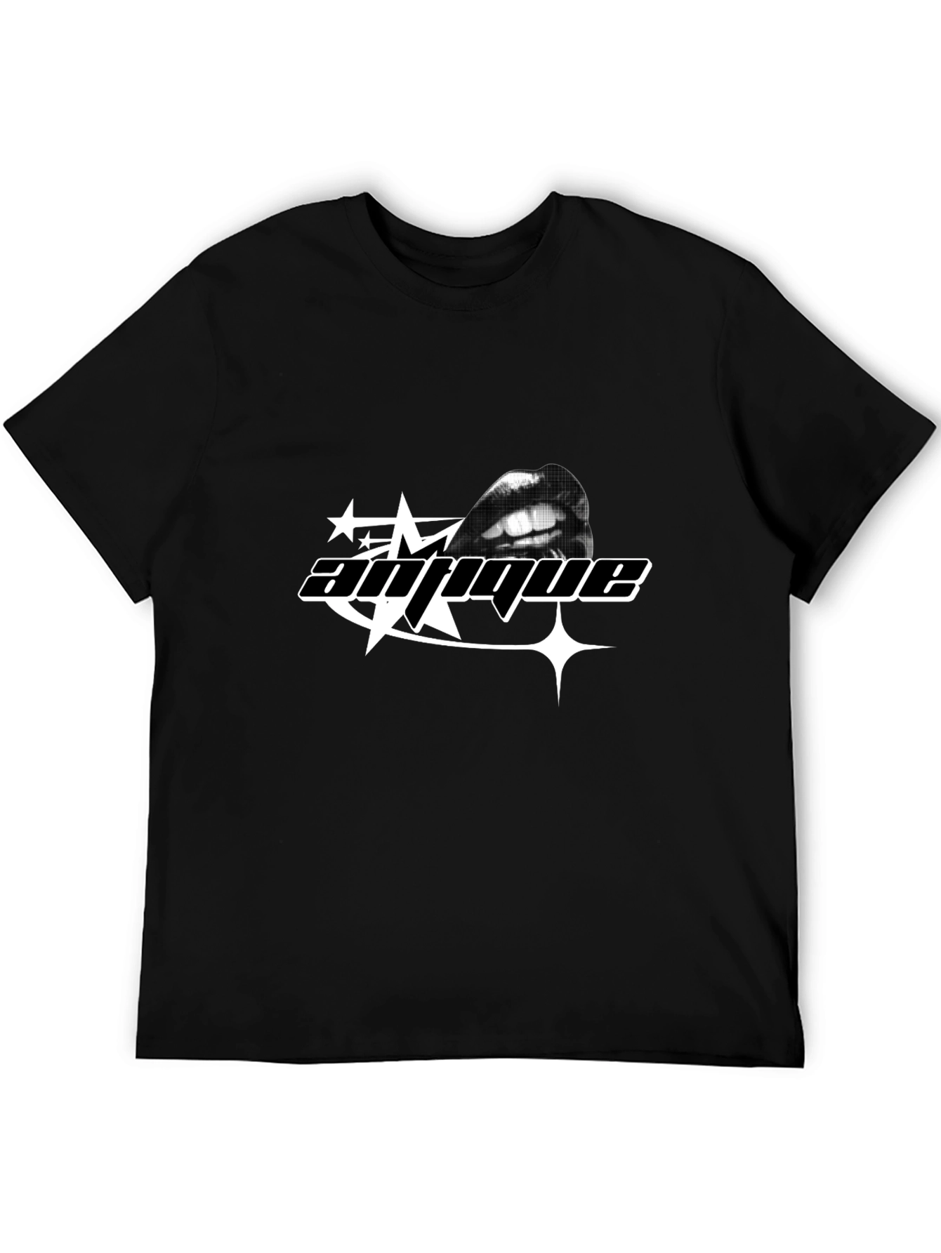 Antique Graphic Tee - Black Crew Neck