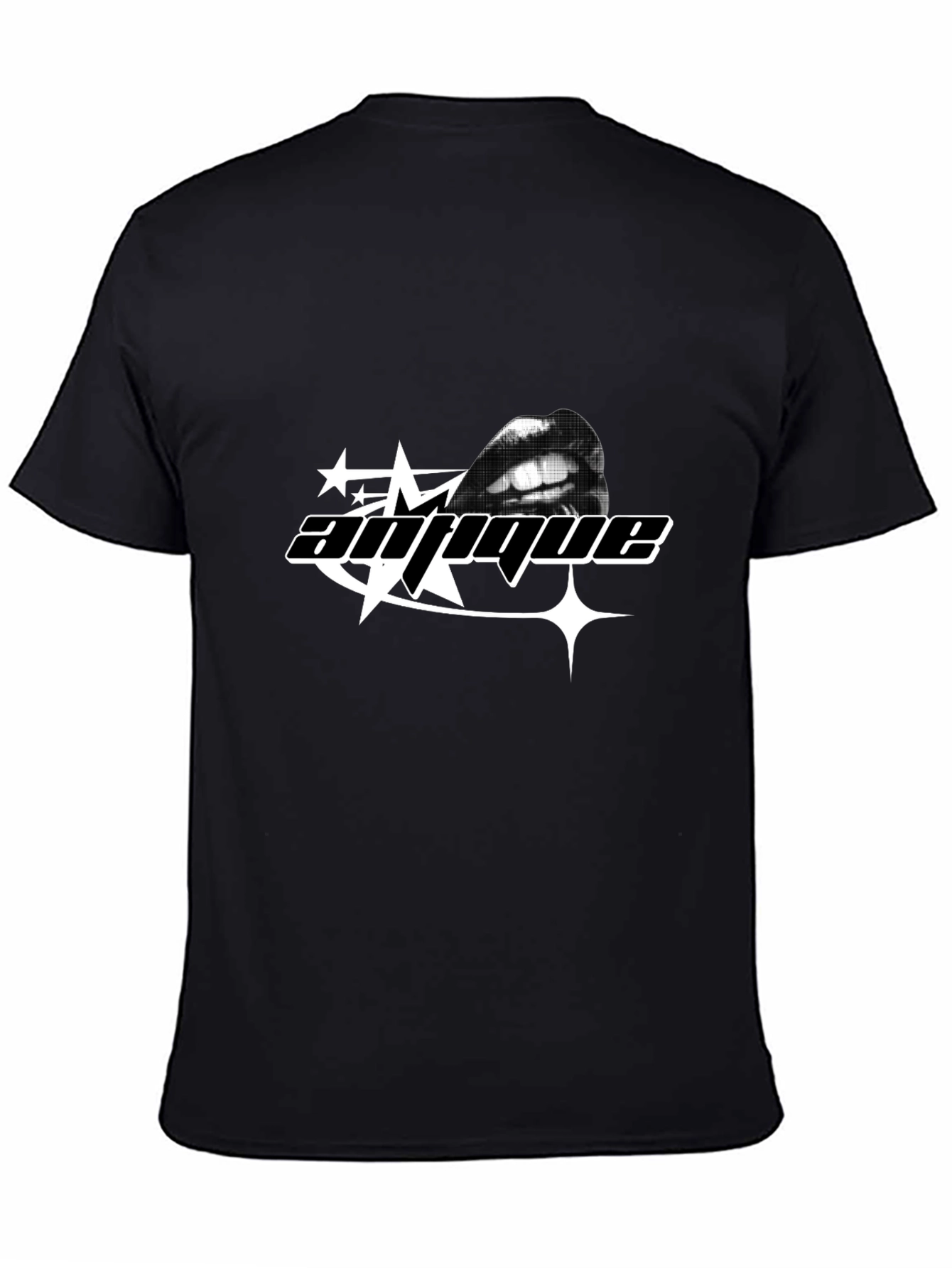 Antique Graphic Tee - Black Crew Neck