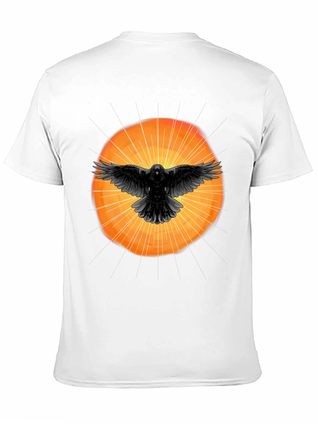 Raven Sunburst Graphic T-Shirt - Stylish Black Tee