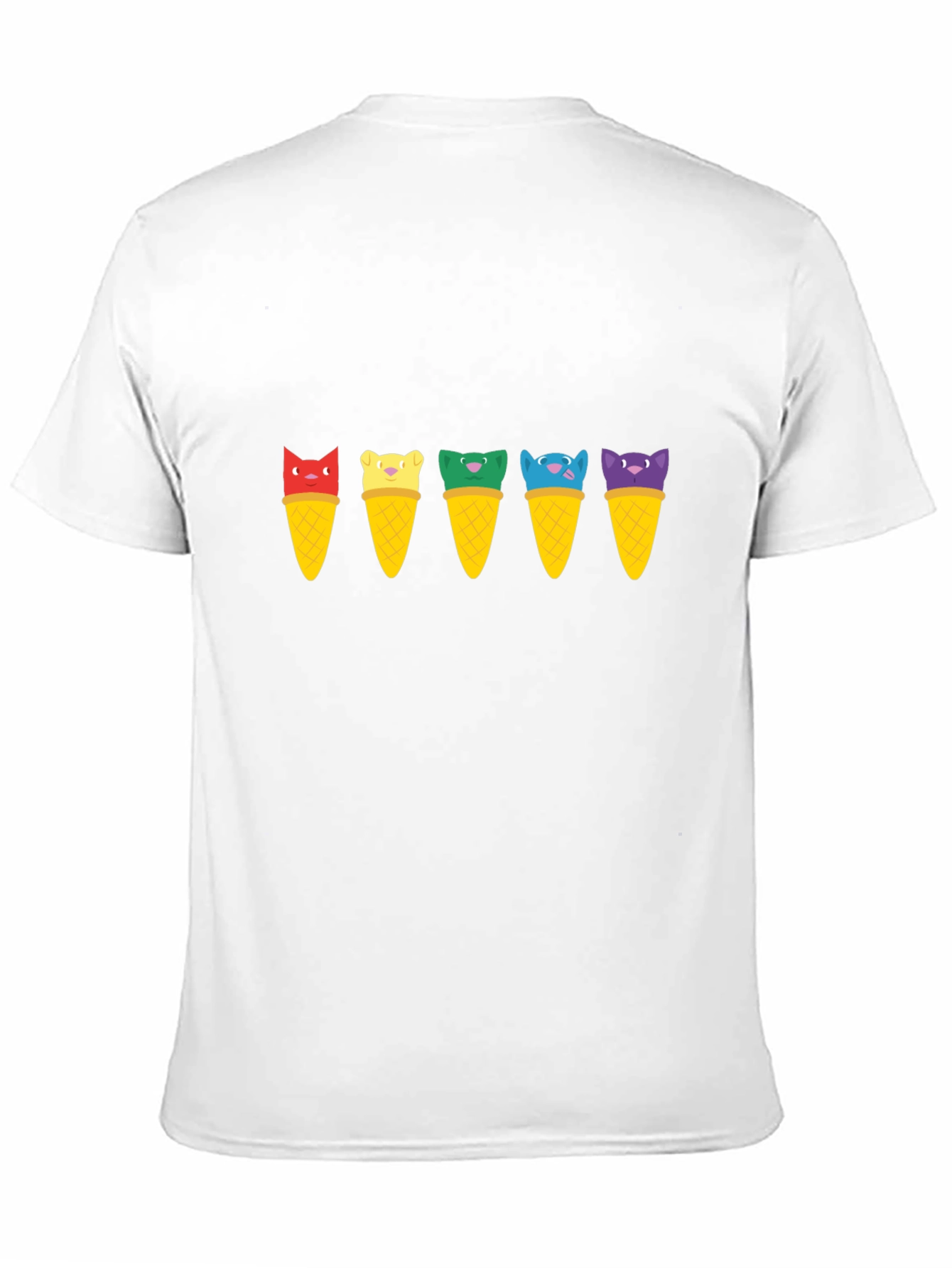 Cat Ice Cream Cone T-Shirt - Unisex Black Tee