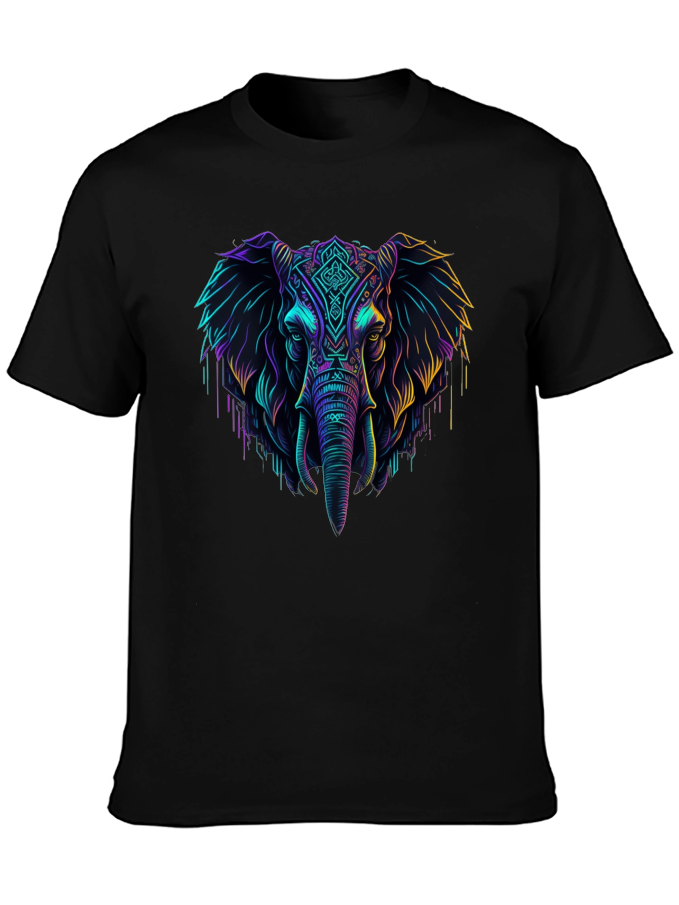 Neon Elephant Graphic Tee - Cool Style
