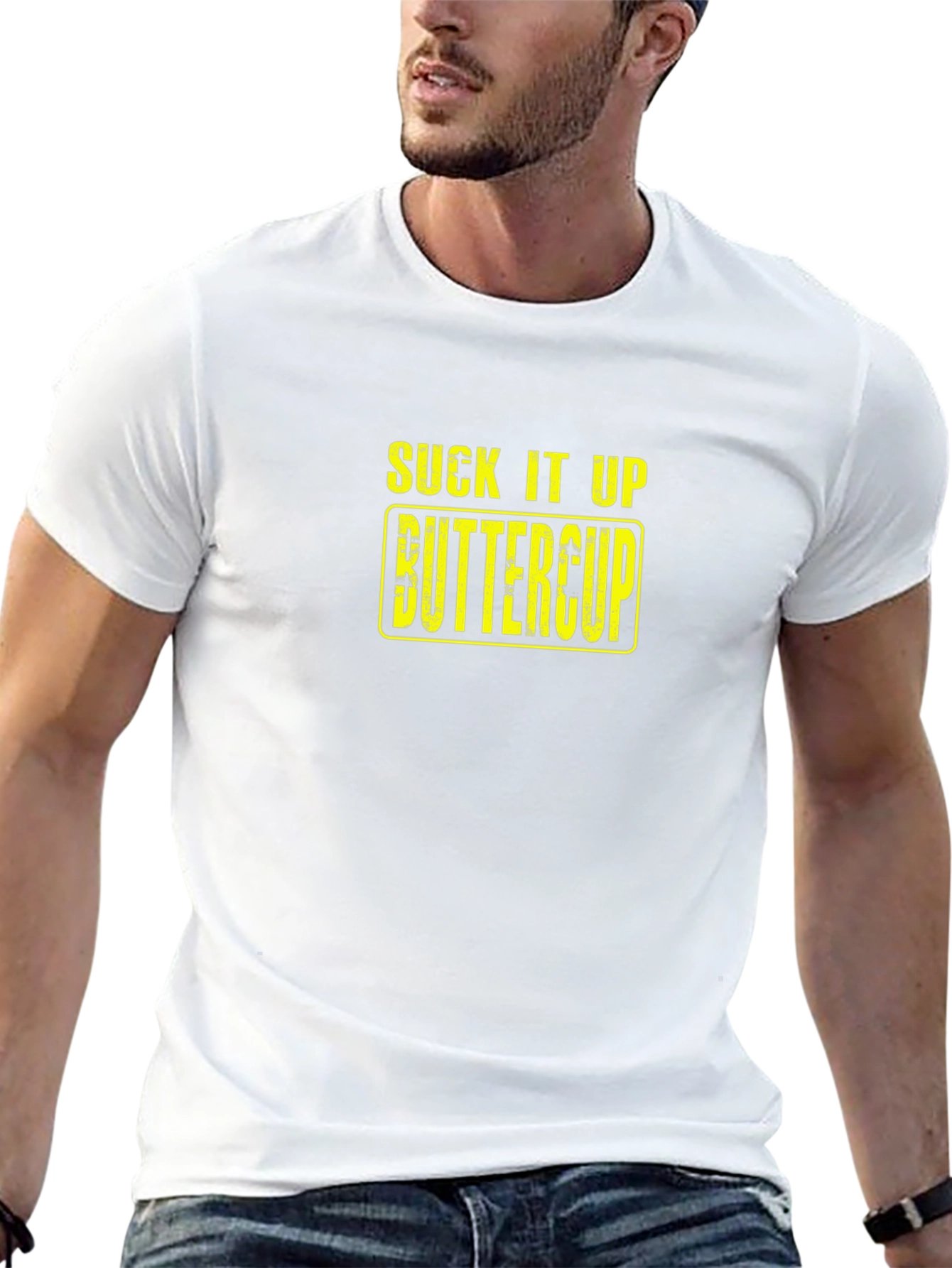 Suck It Up Buttercup Graphic T-Shirt - Black