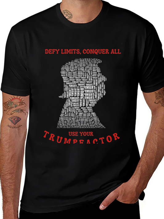 Trump T-Shirt Defy Limits Conquer All Patriotic
