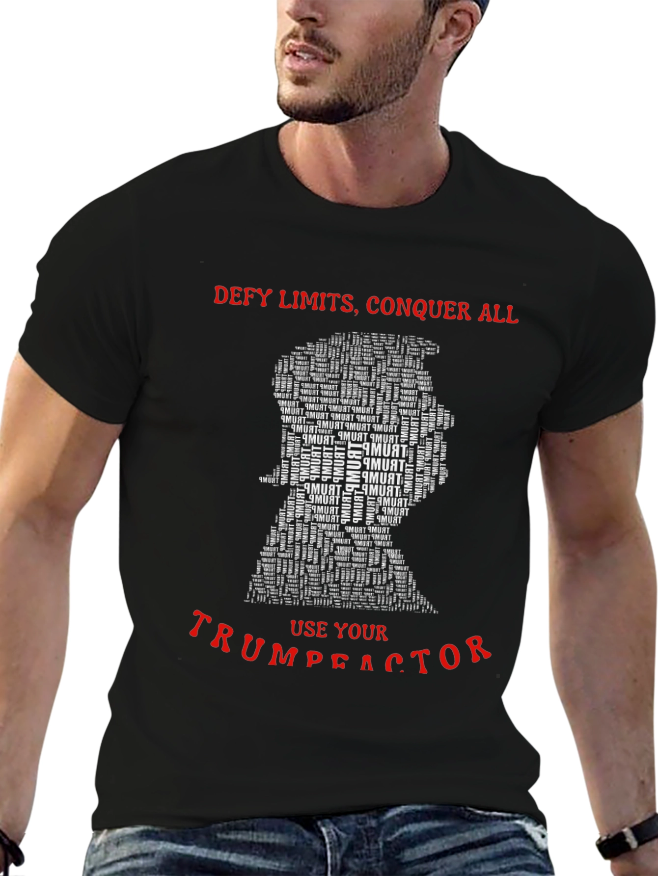 Trump T-Shirt Defy Limits Conquer All Patriotic