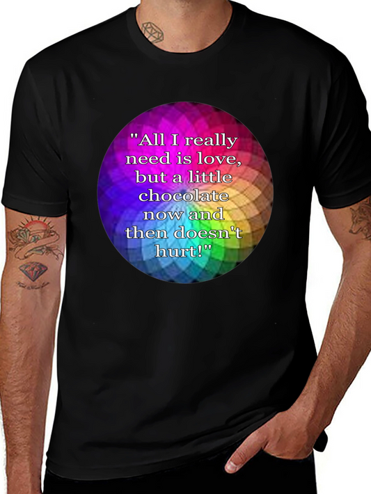 Love & Chocolate T-Shirt - Colorful Graphic Tee