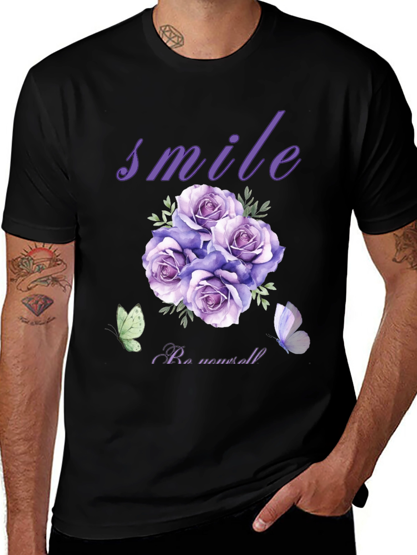 Smile Rose Graphic T-Shirt
