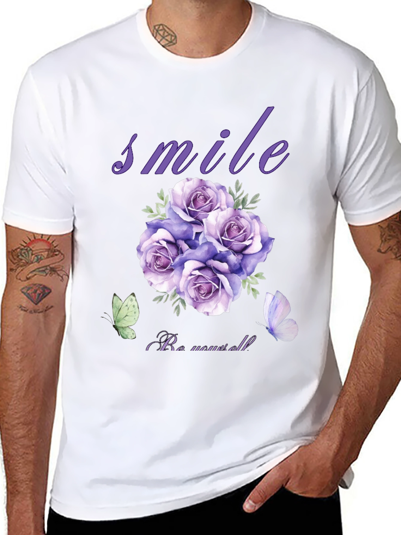 Smile Rose Graphic T-Shirt