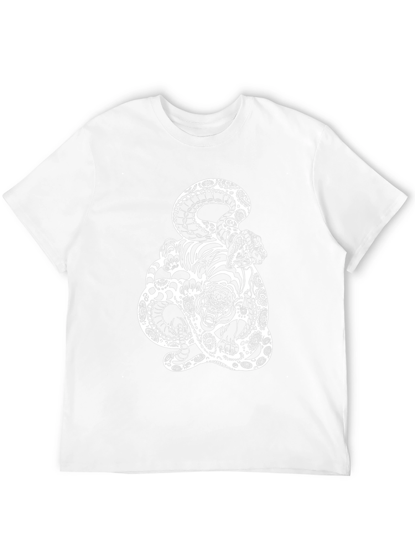 Snake and Tiger Graphic Tee - Black