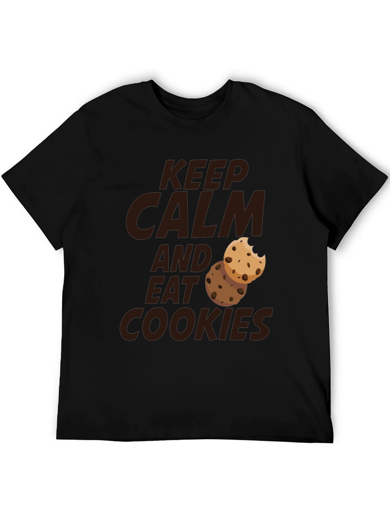 Keep Calm and Eat Cookies - Novelty Graphic T-Shirt