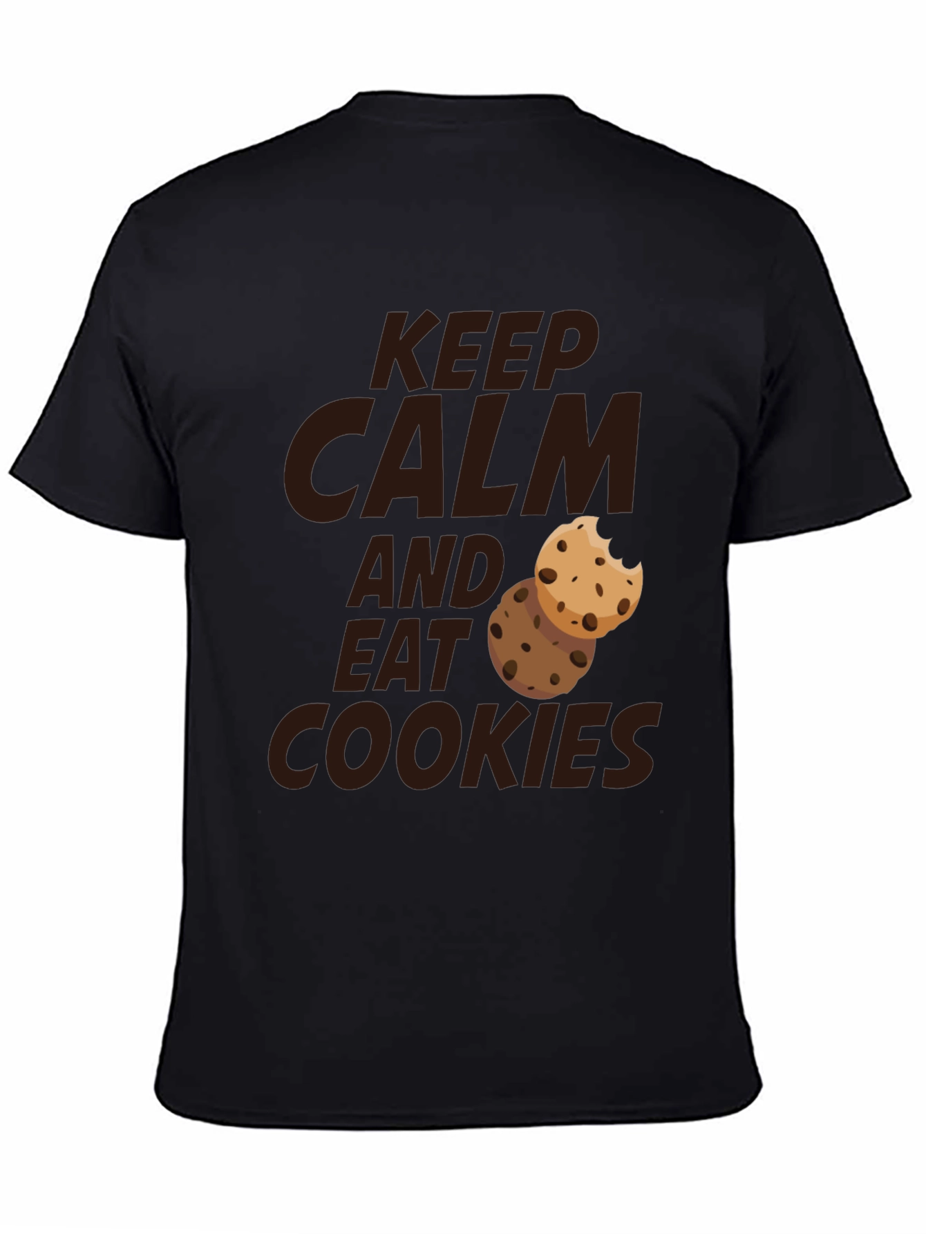 Keep Calm and Eat Cookies - Novelty Graphic T-Shirt