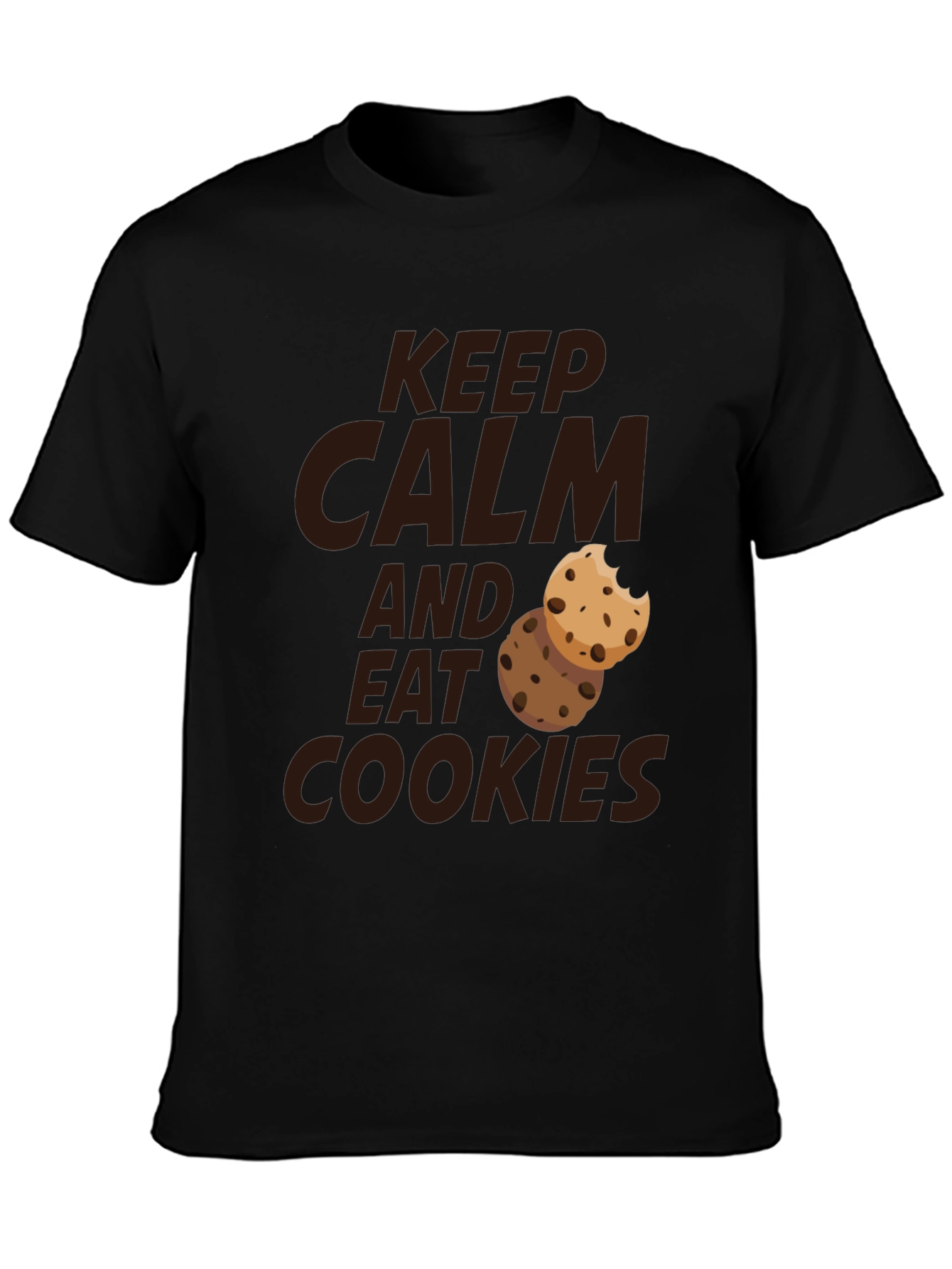 Keep Calm and Eat Cookies - Novelty Graphic T-Shirt