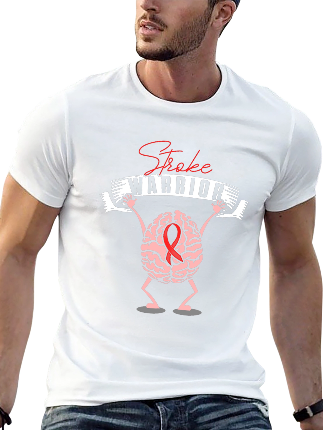 Stroke Warrior Graphic T-Shirt - Brain Design