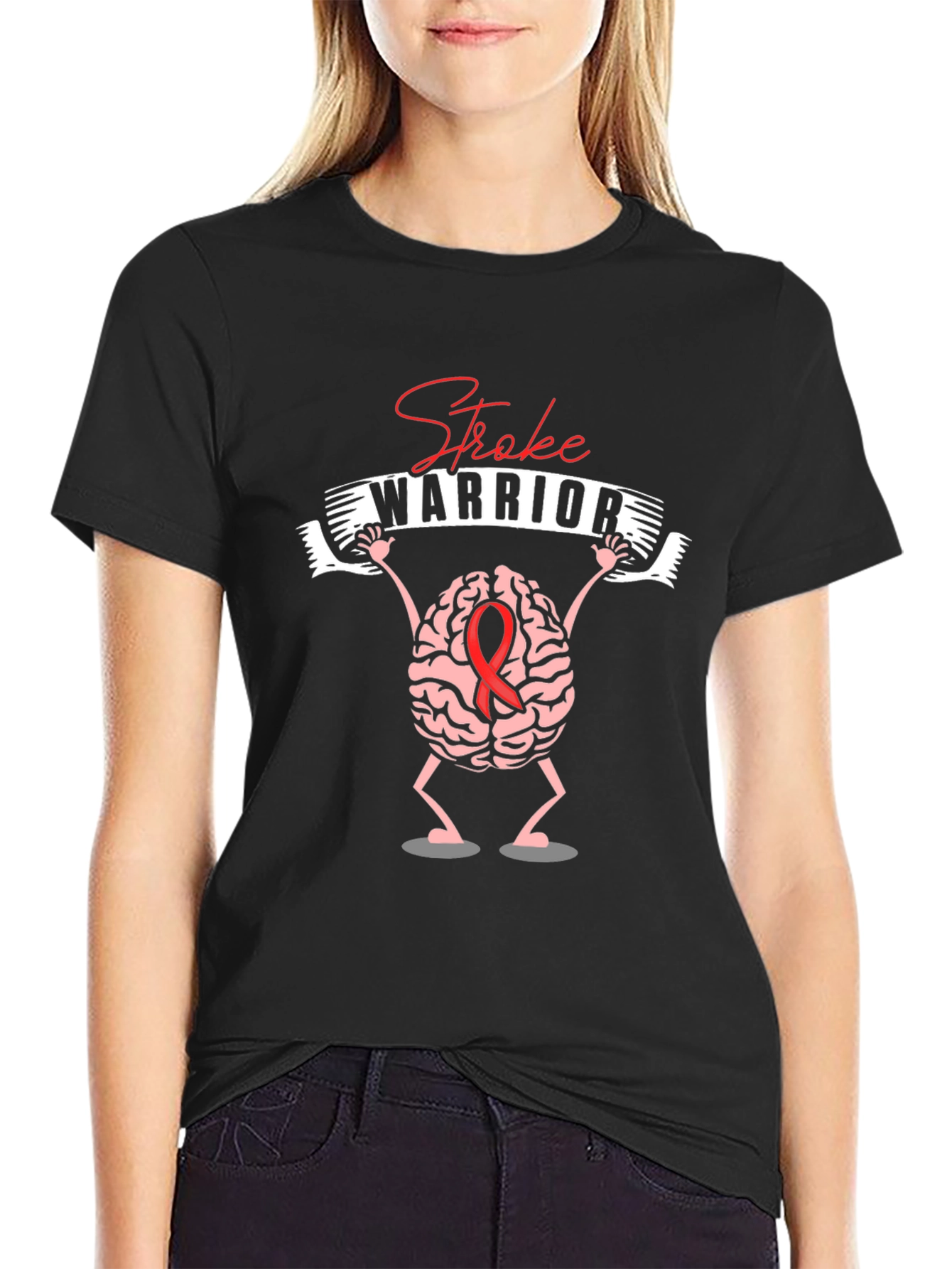 Stroke Warrior Graphic T-Shirt - Brain Design