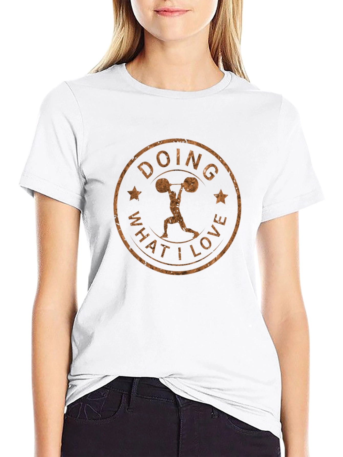 Weightlifting Graphic Tee - Doing What I Love Design