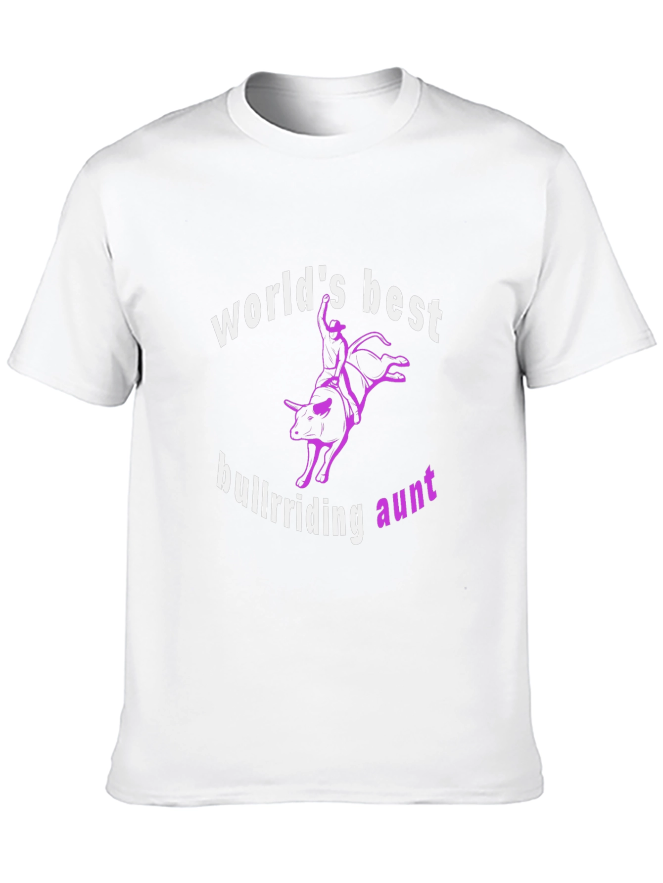Worlds Best Bullriding Aunt Black T-Shirt