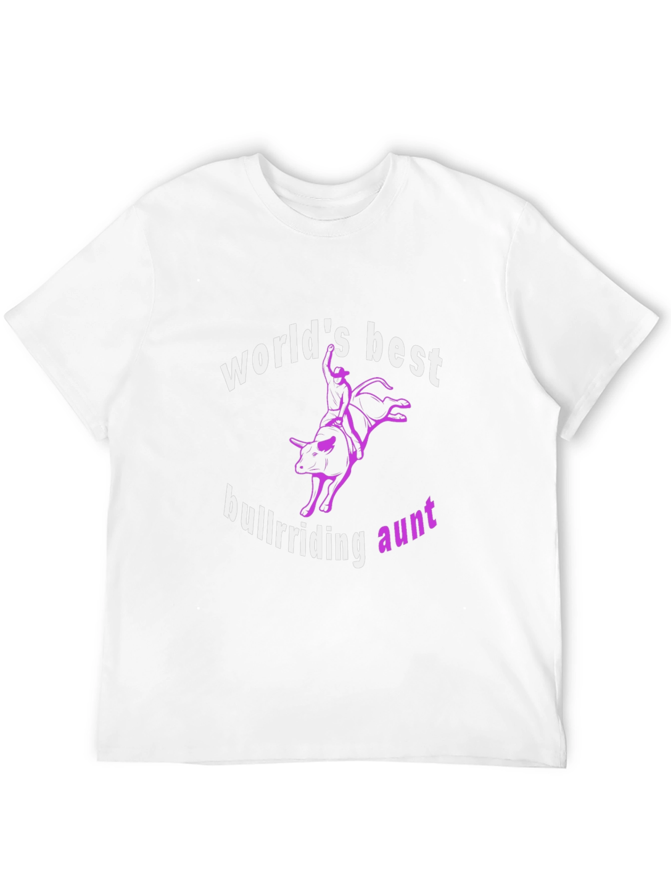 Worlds Best Bullriding Aunt Black T-Shirt