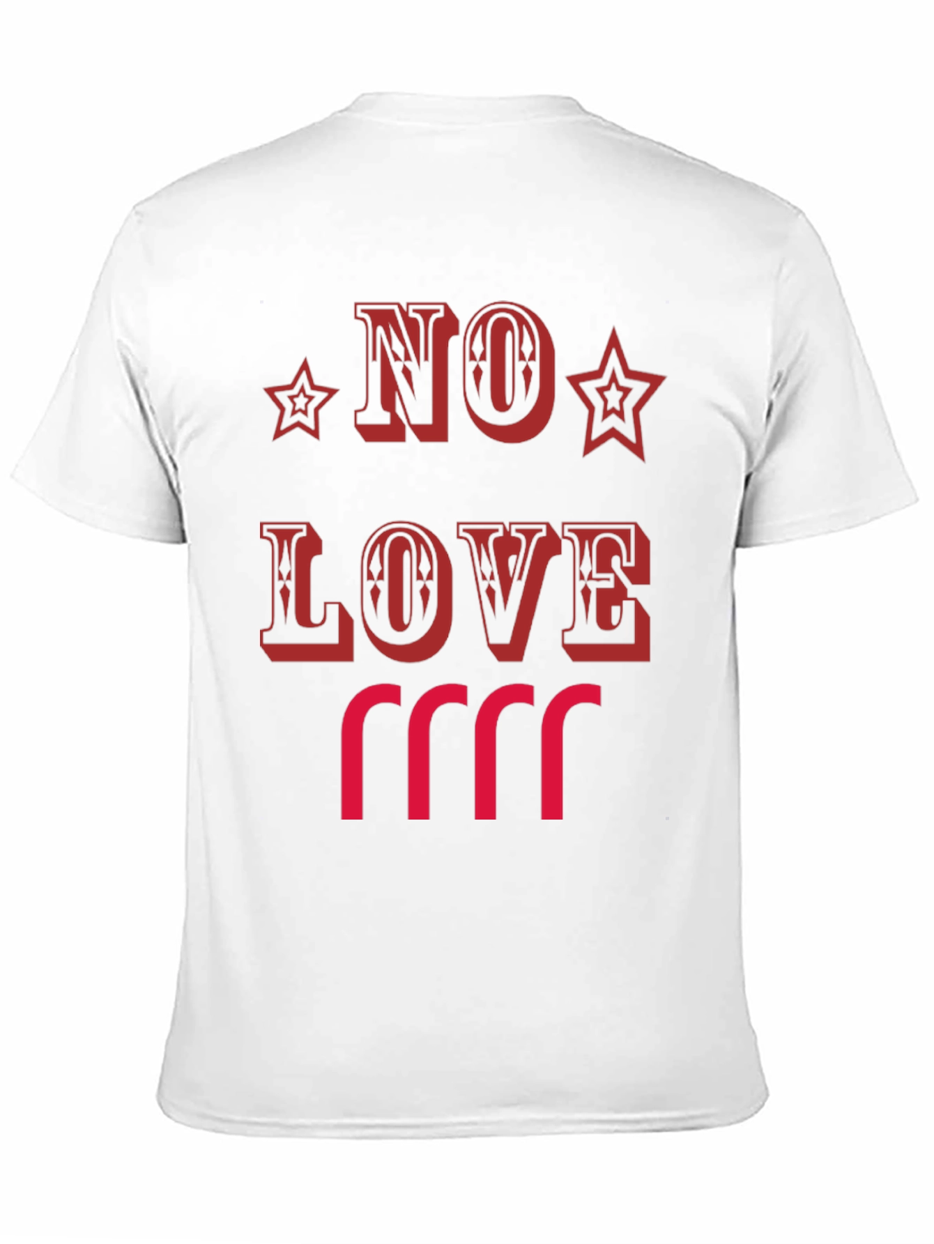No Love T-Shirt Black Cotton Graphic Tee
