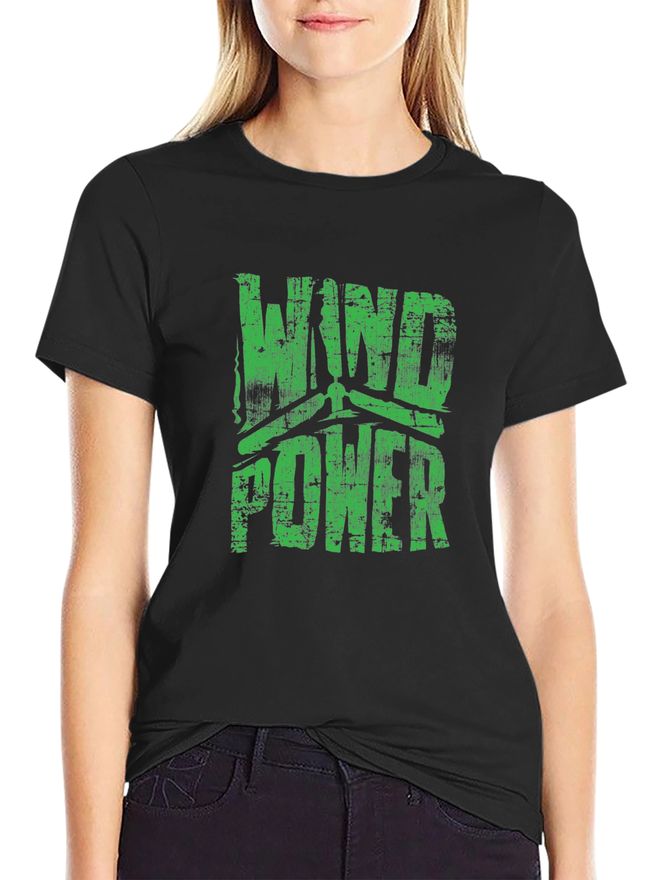 Wind Power Graphic T-Shirt - Sustainable Energy Tee
