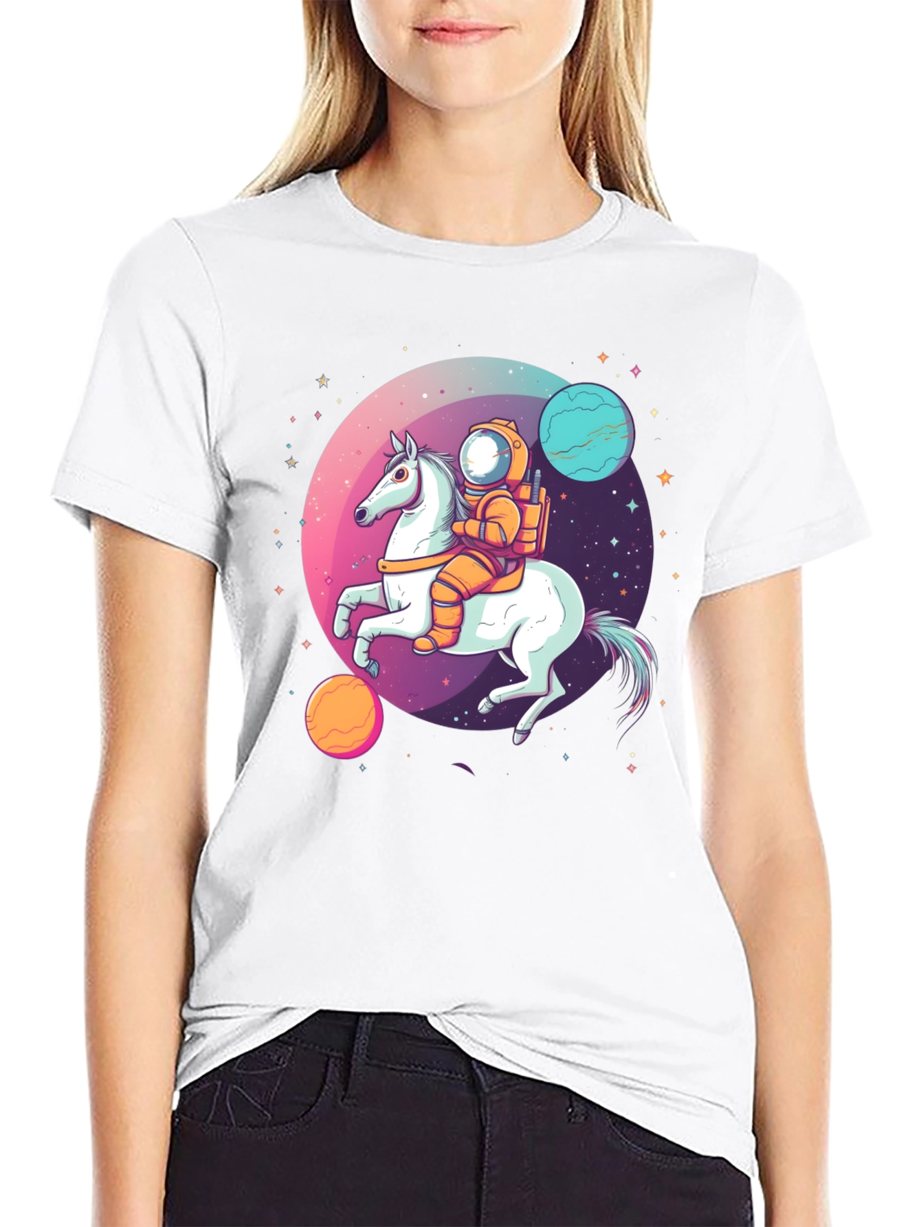 Astronaut Horse T-Shirt - Space Graphic Tee