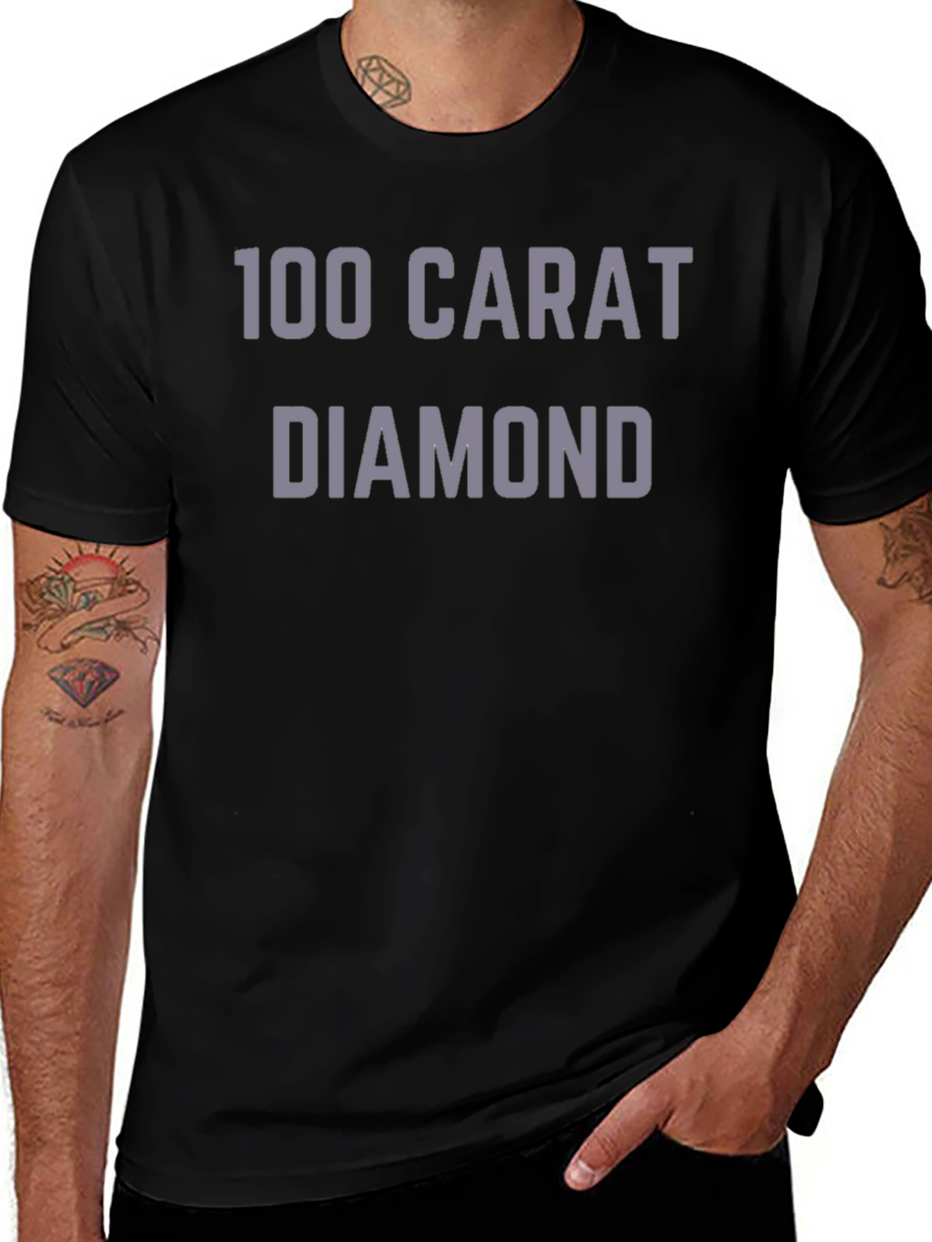 100 Carat Diamond T-Shirt - Stylish Graphic Tee