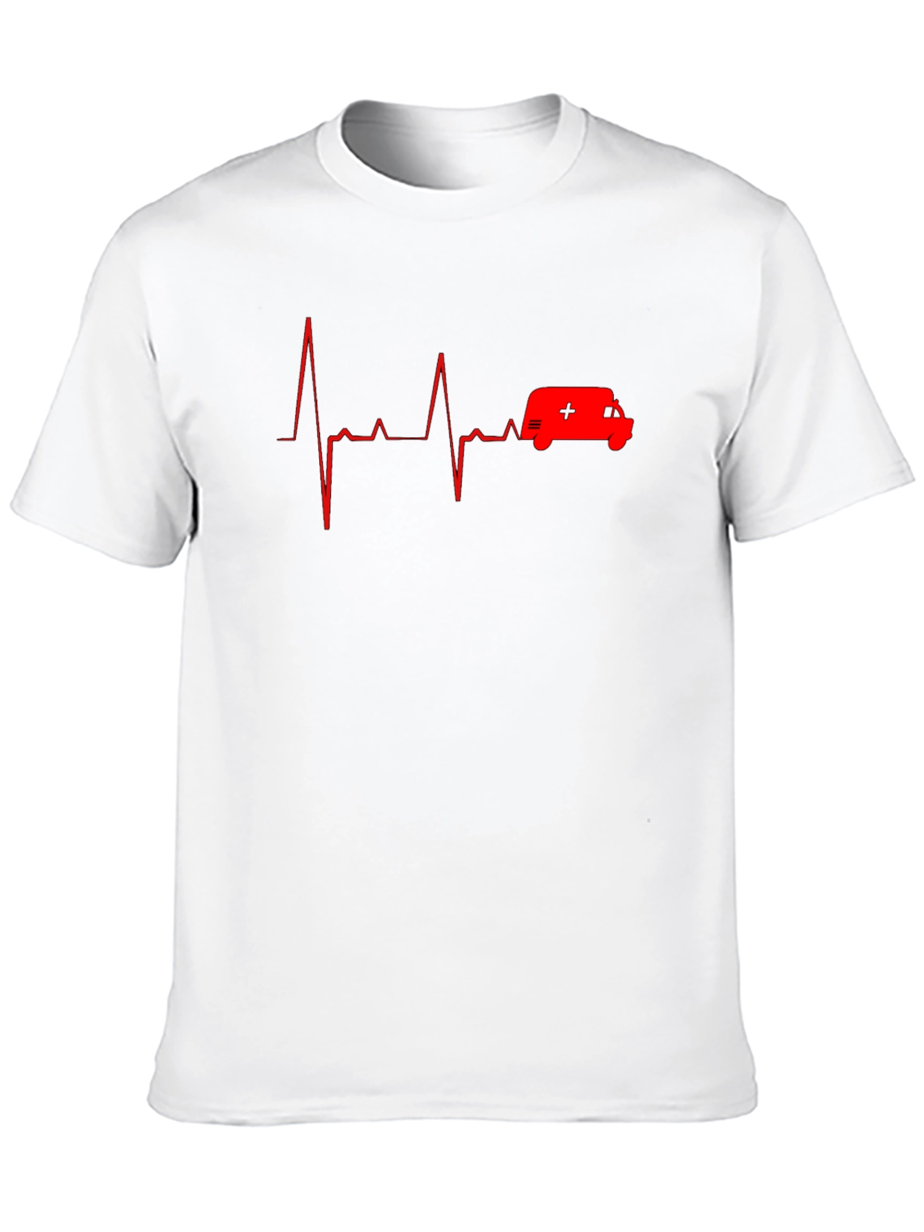 Ambulance Heartbeat Graphic T-Shirt