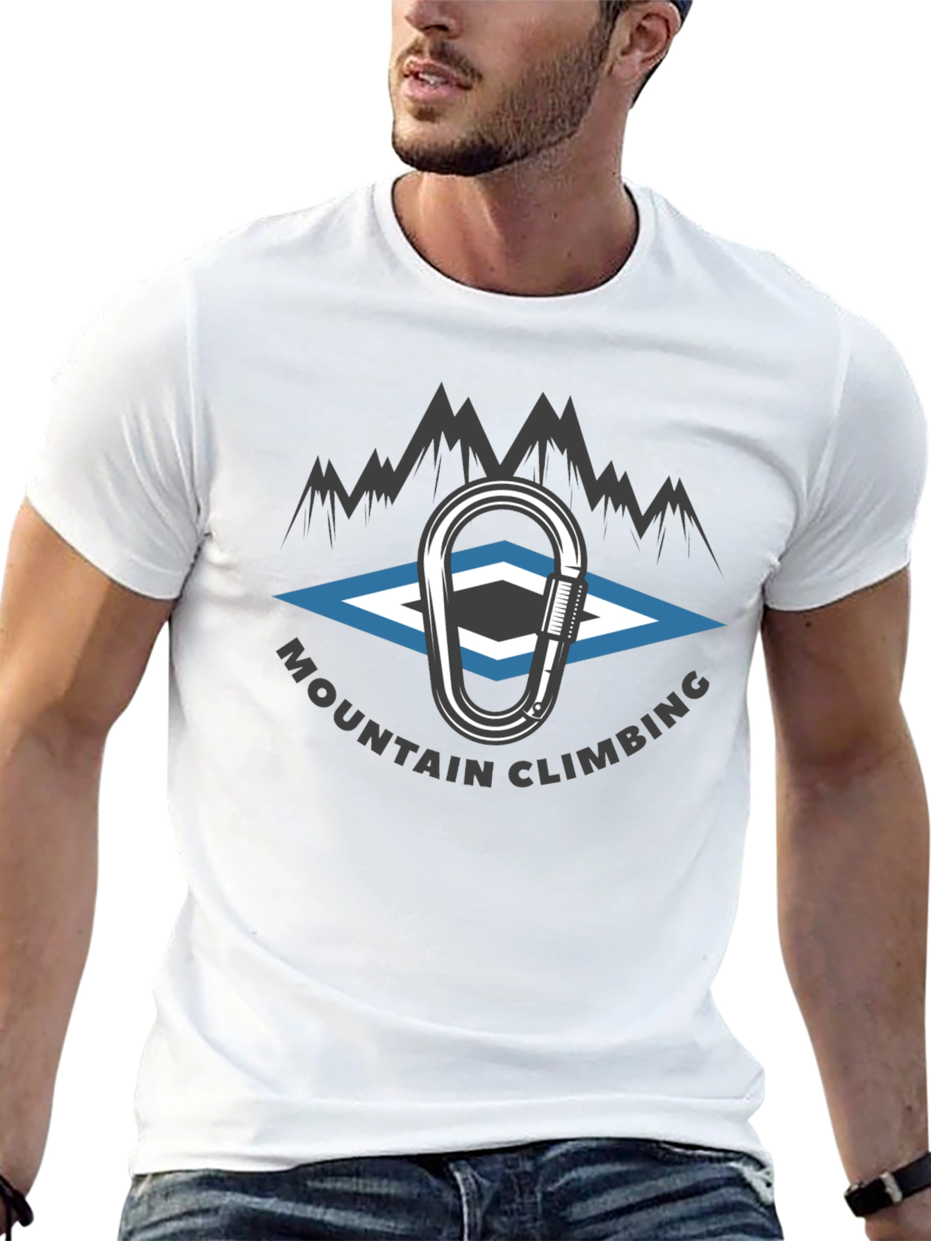 Mountain Climbing T-Shirt - Carabiner Graphic