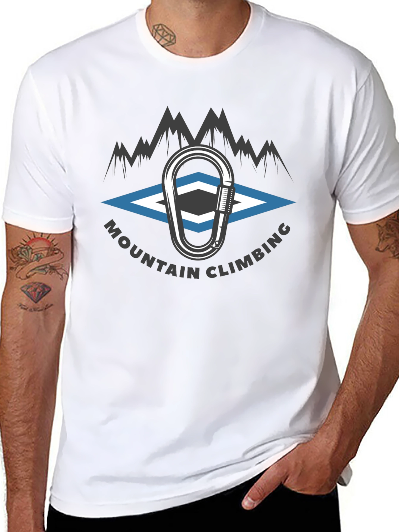 Mountain Climbing T-Shirt - Carabiner Graphic