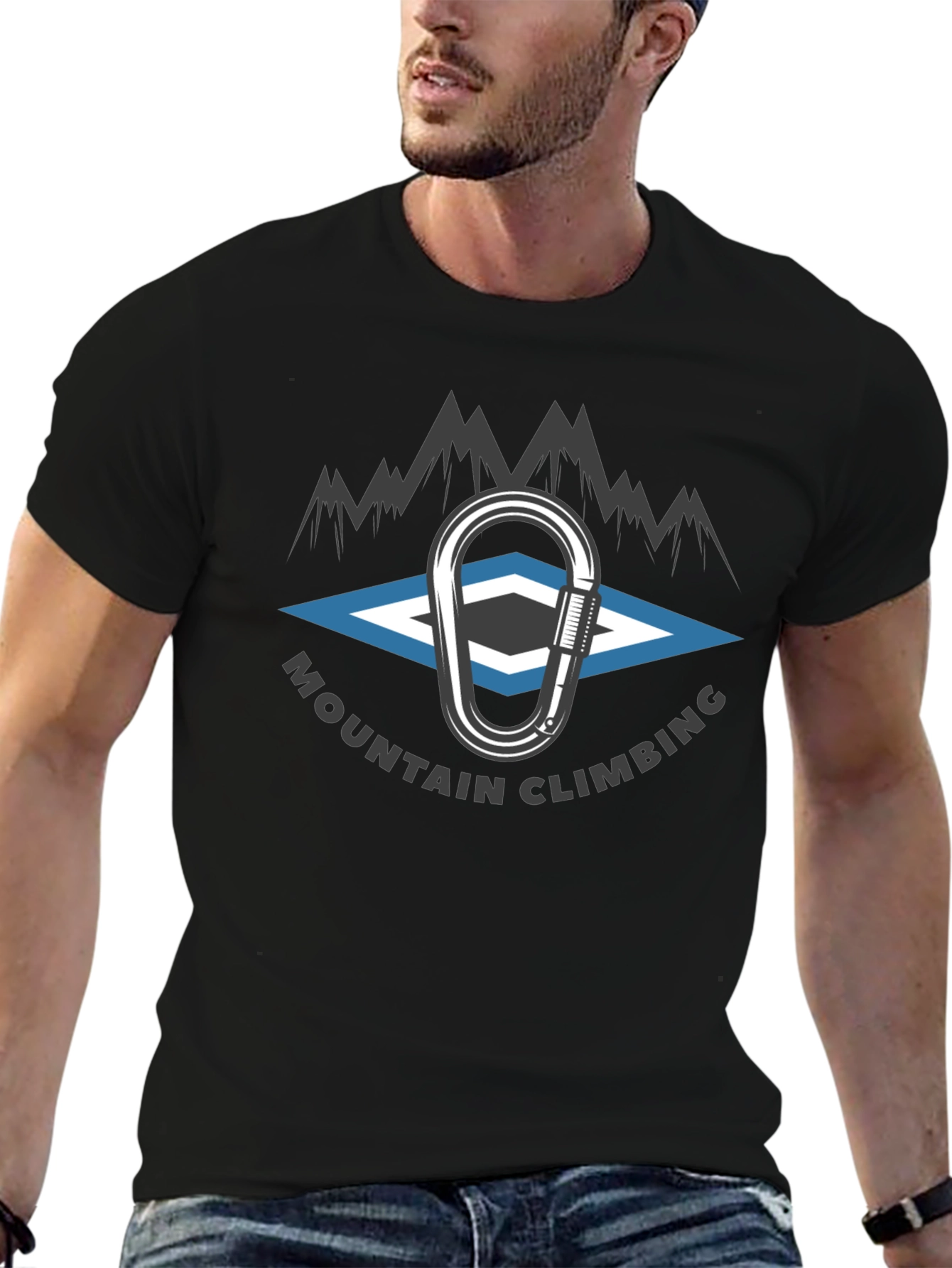 Mountain Climbing T-Shirt - Carabiner Graphic