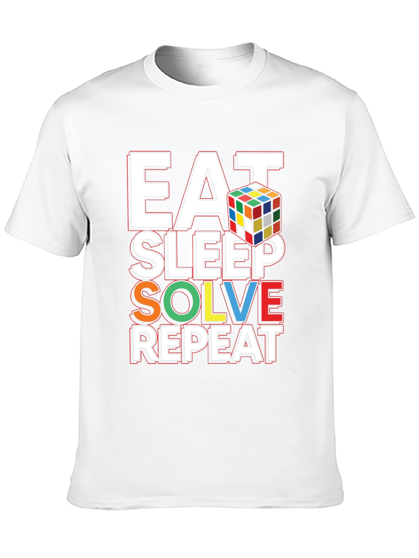 Eat Sleep Solve Repeat Rubiks Cube T-Shirt