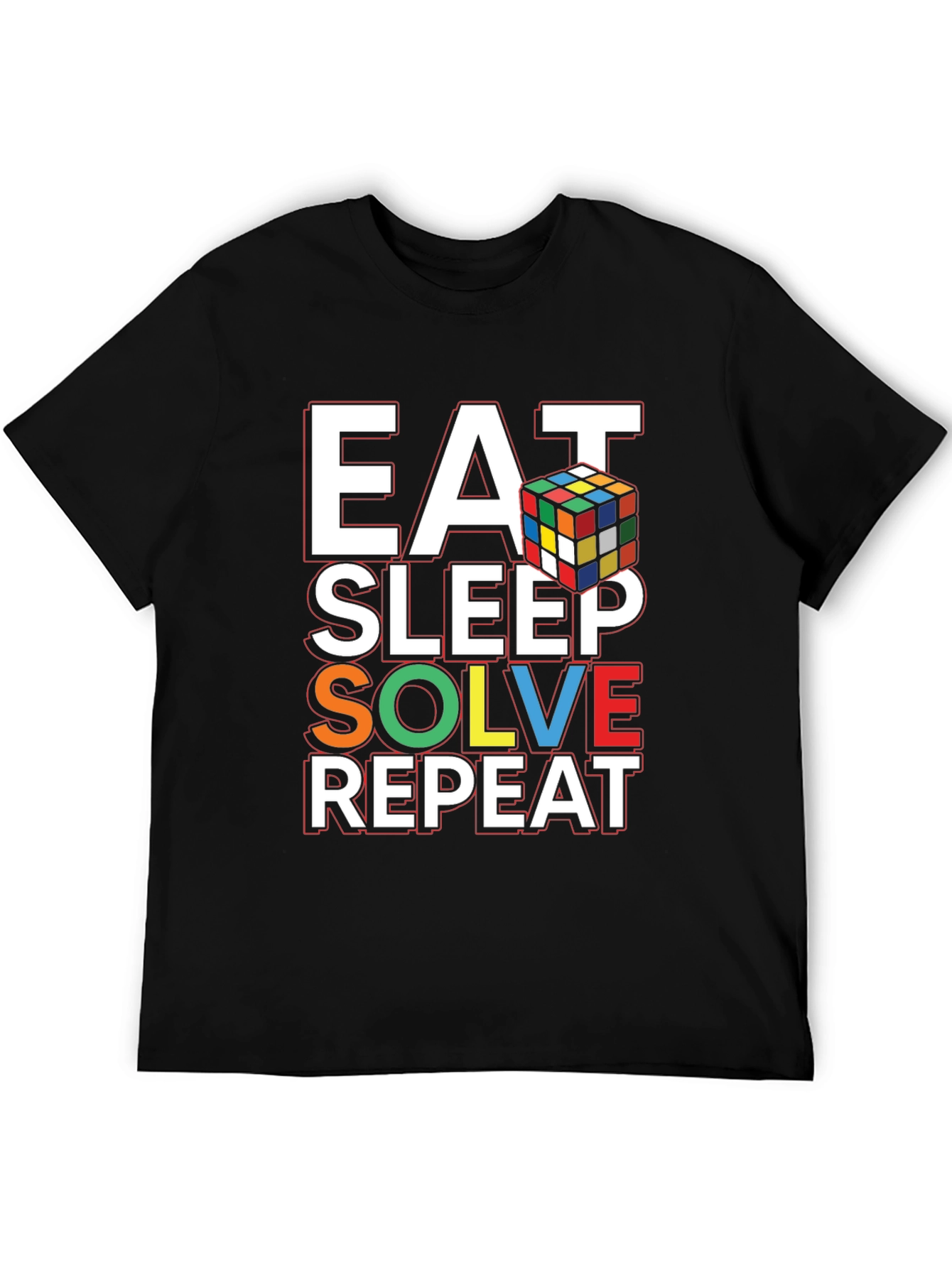 Eat Sleep Solve Repeat Rubiks Cube T-Shirt
