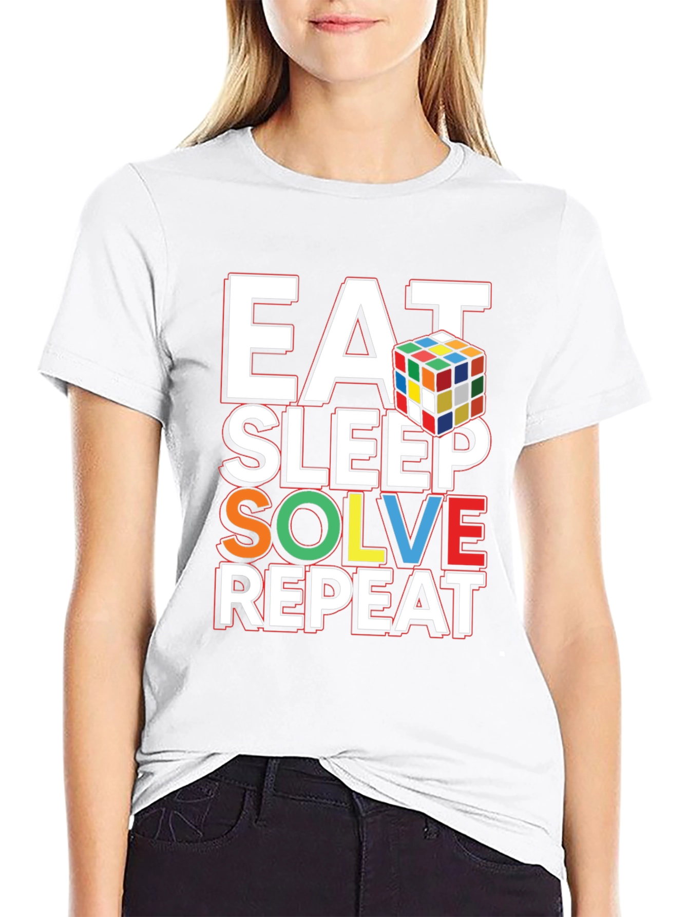 Eat Sleep Solve Repeat Rubiks Cube T-Shirt