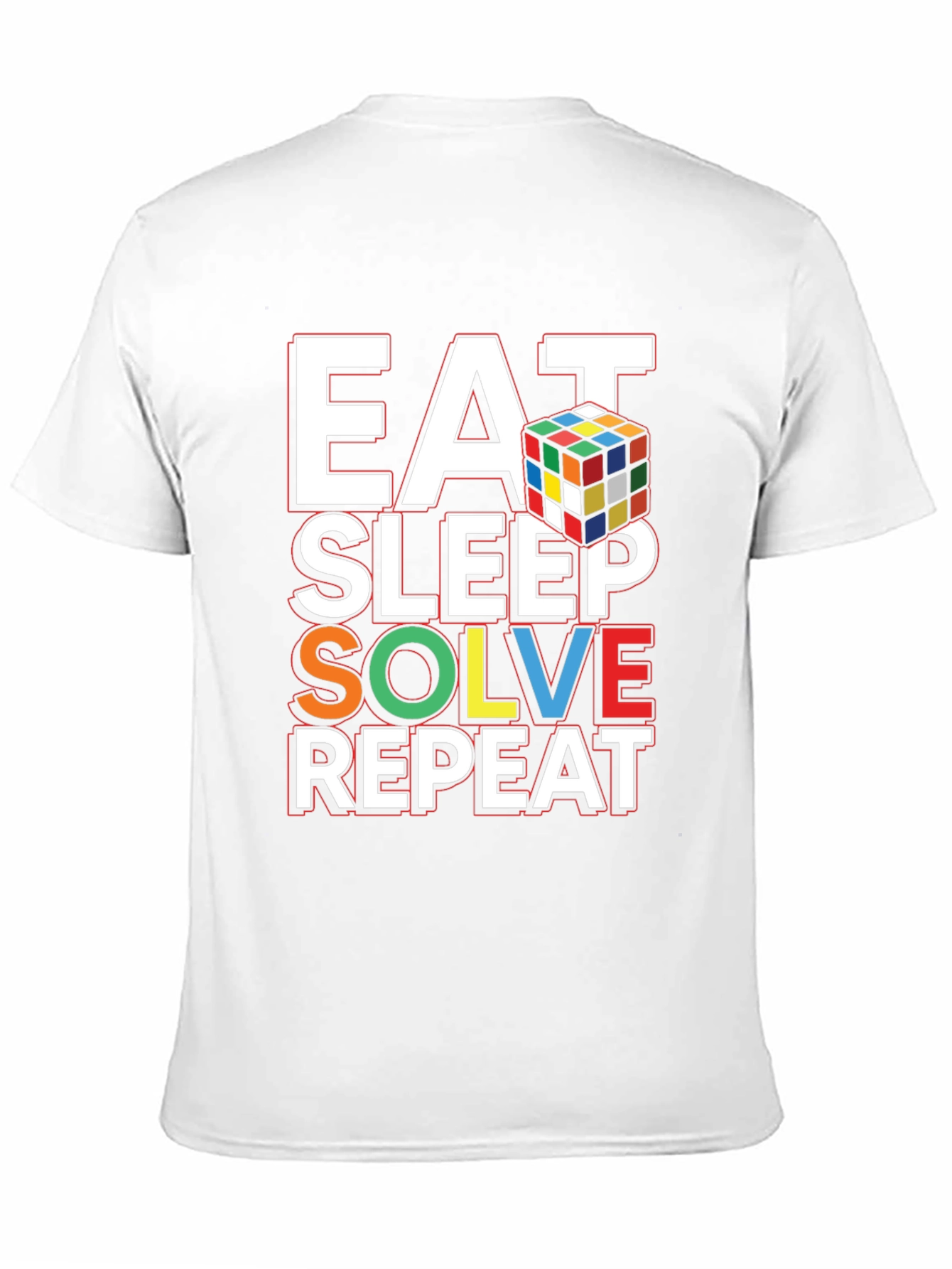 Eat Sleep Solve Repeat Rubiks Cube T-Shirt