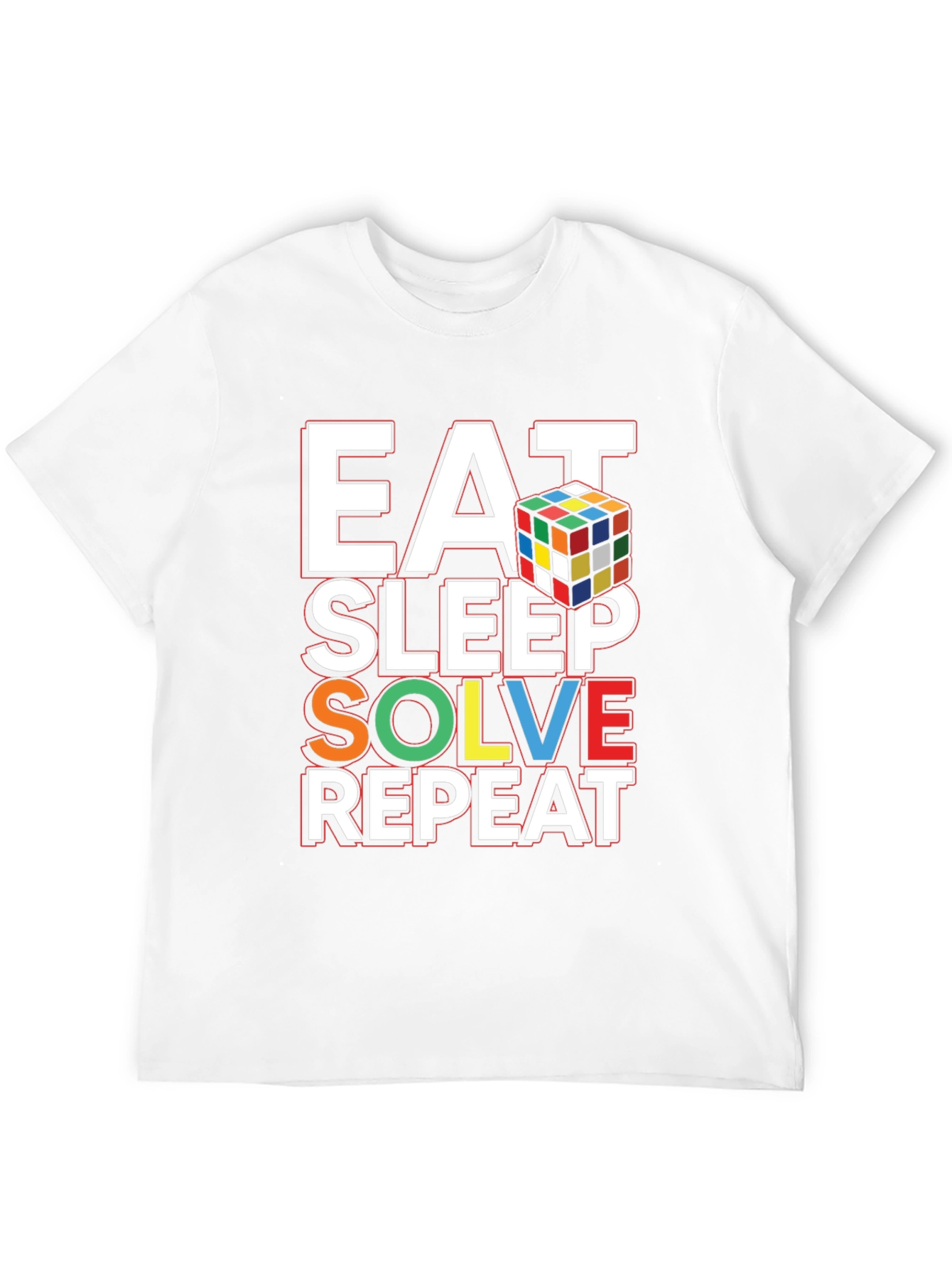 Eat Sleep Solve Repeat Rubiks Cube T-Shirt