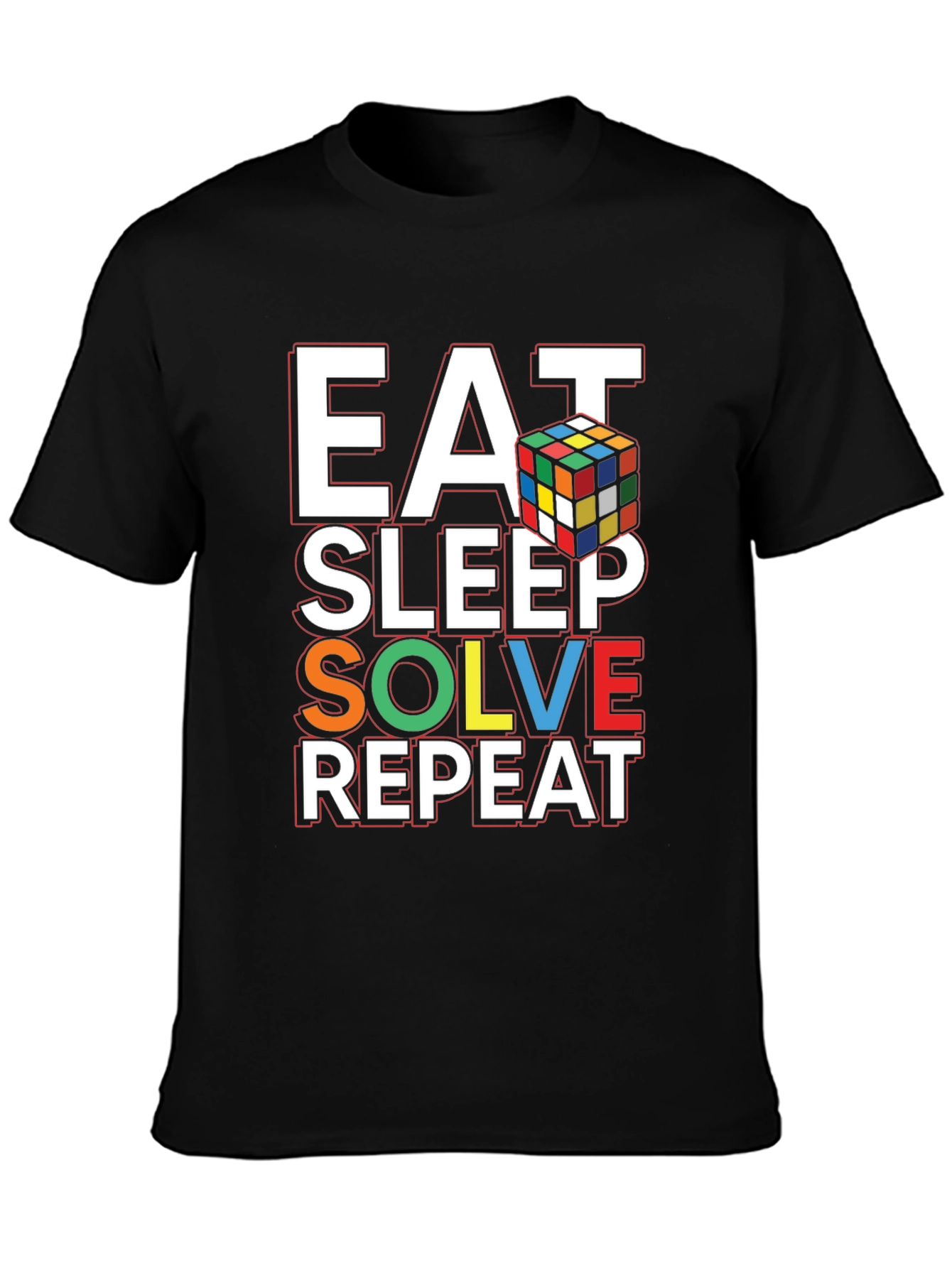 Eat Sleep Solve Repeat Rubiks Cube T-Shirt