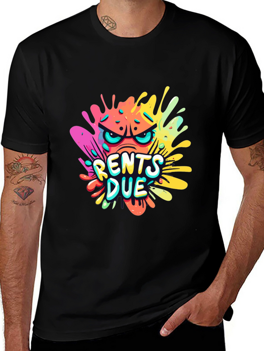Rents Due Graphic T-Shirt - Black Cotton Tee