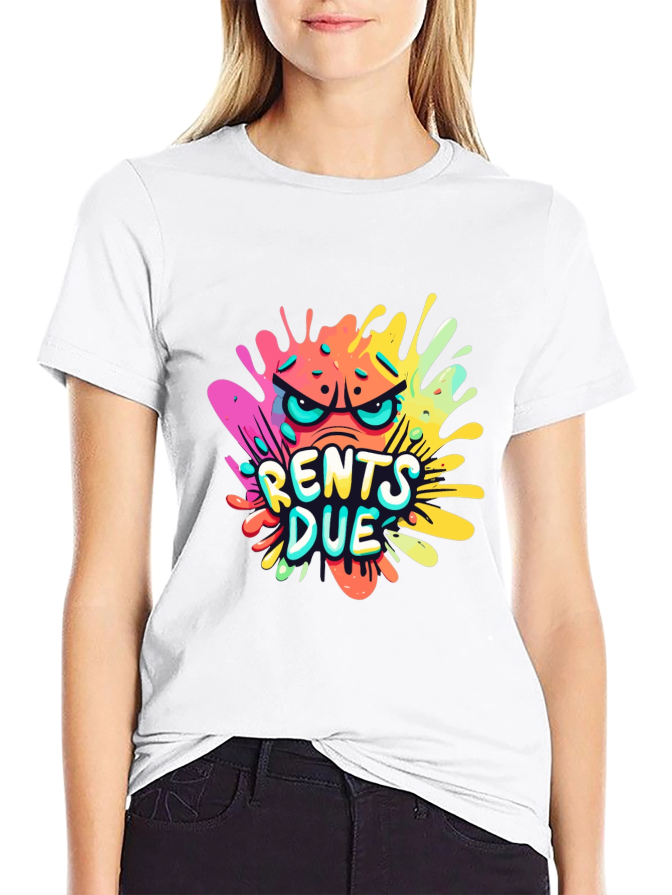 Rents Due Graphic T-Shirt - Black Cotton Tee