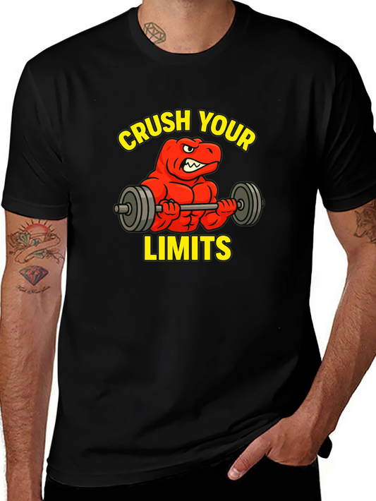 Crush Your Limits Dinosaur Gym T-Shirt