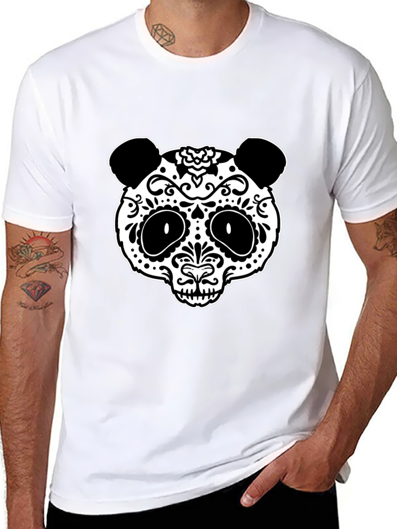 Sugar Panda Graphic Tee - Black