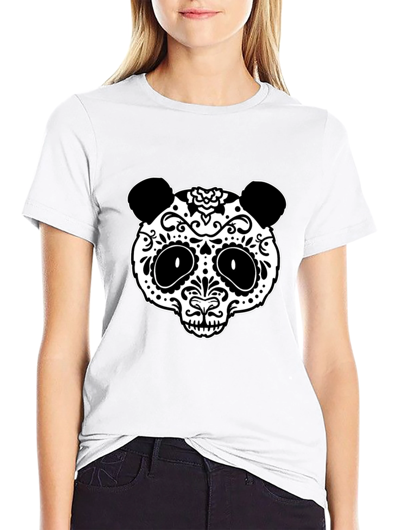 Sugar Panda Graphic Tee - Black