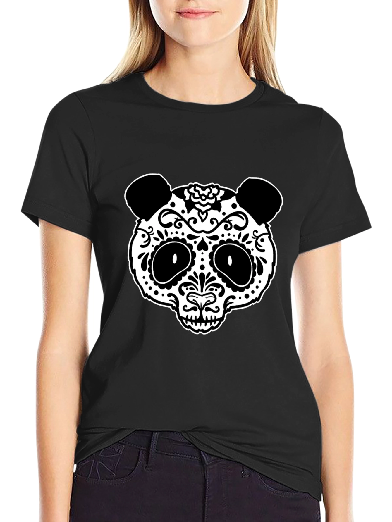 Sugar Panda Graphic Tee - Black