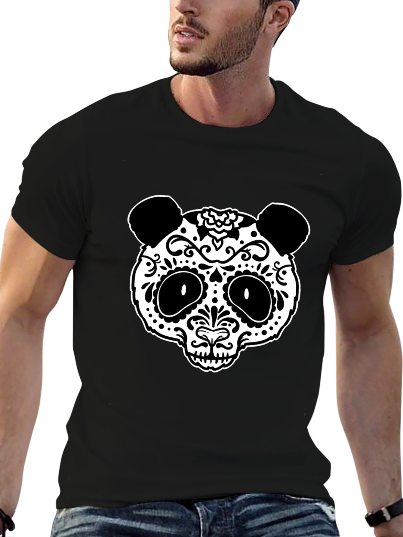 Sugar Panda Graphic Tee - Black