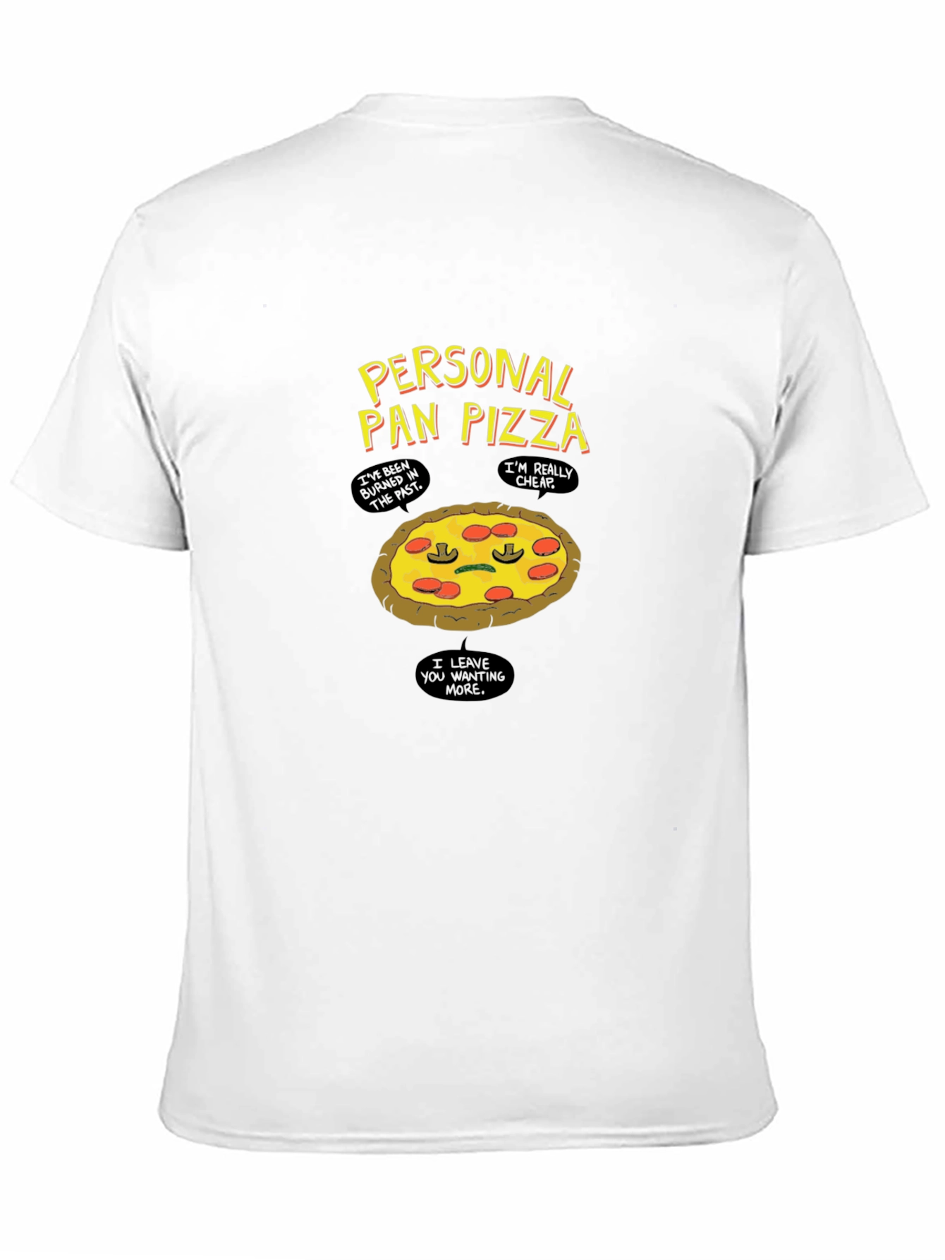 Personal Pan Pizza Graphic Tee - Funny Food Shirt
