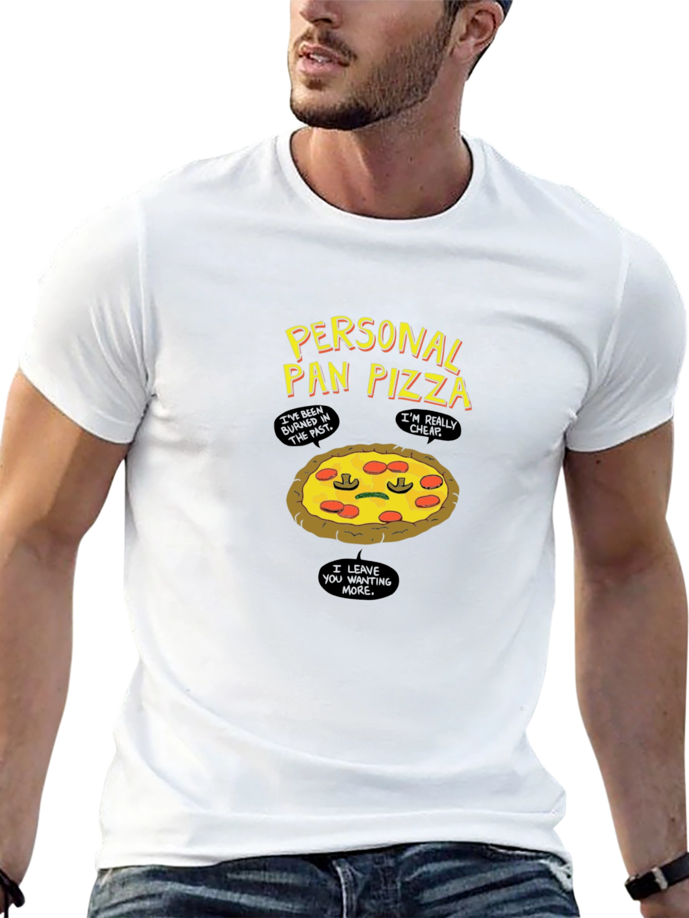 Personal Pan Pizza Graphic Tee - Funny Food Shirt