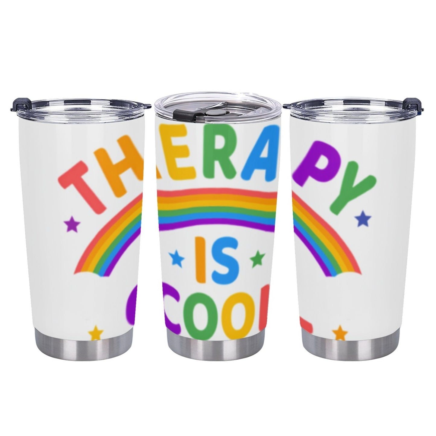 Insulated Beverage Tumbler - Stainless Steel Graphic Design Travel Cup