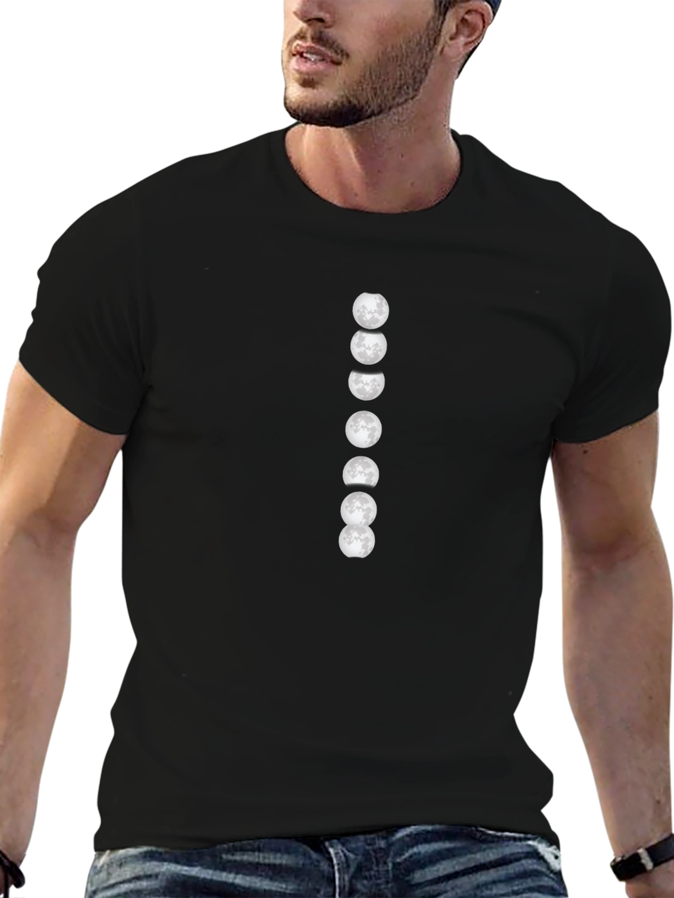 Lunar Phase T-Shirt - Stylish Black Tee