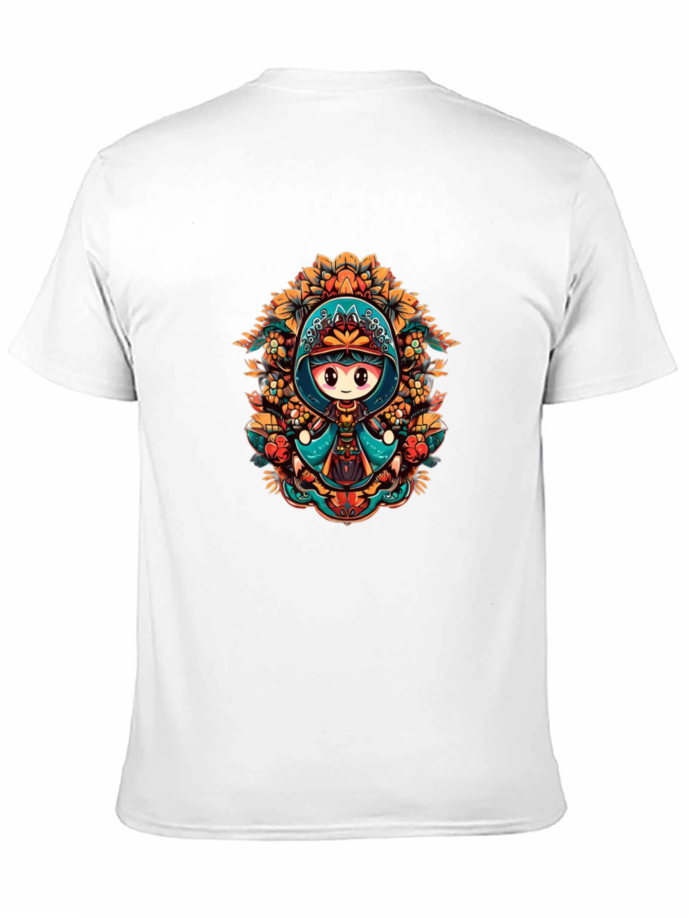 Anime Style Graphic Tee - Black