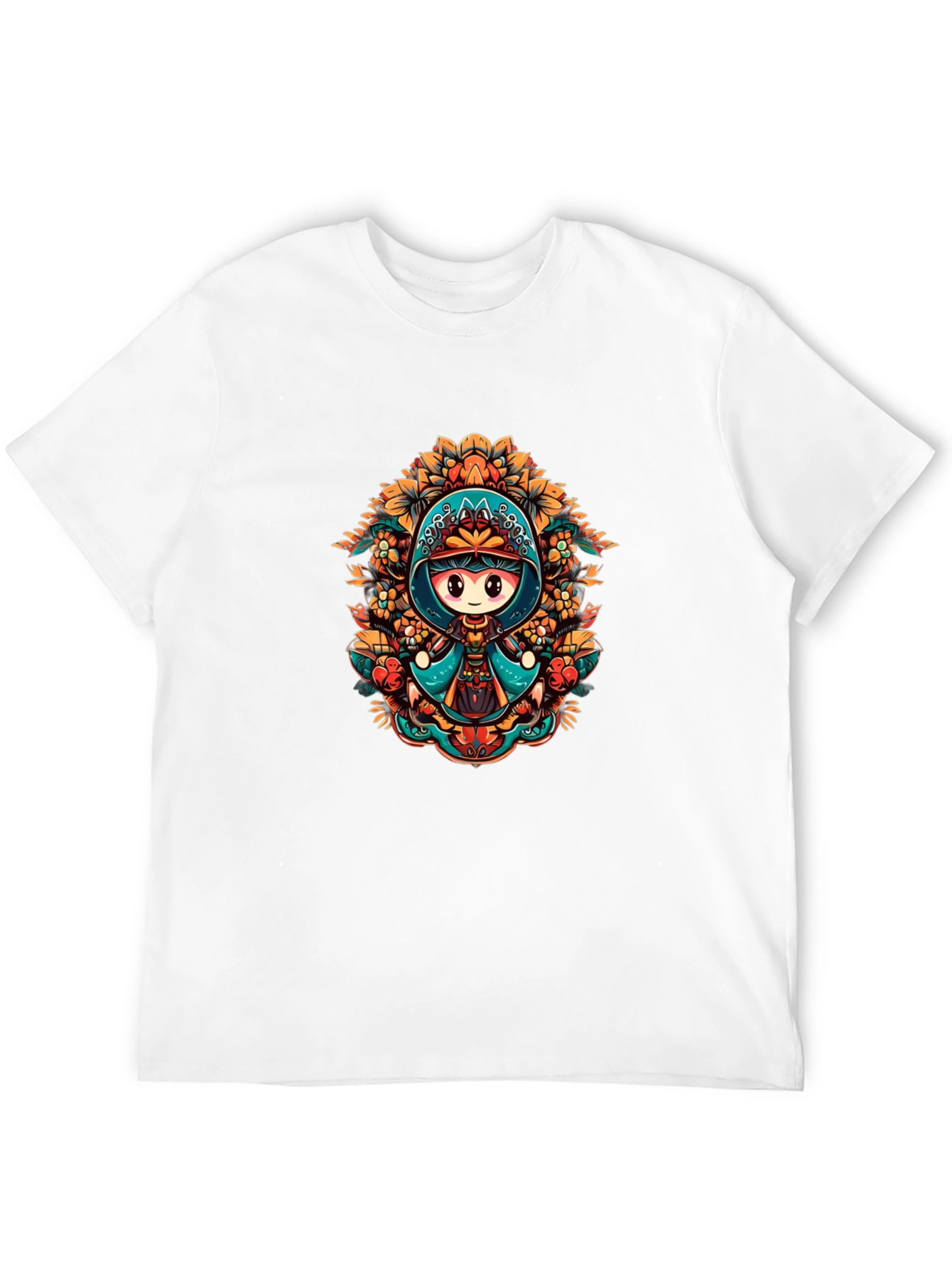 Anime Style Graphic Tee - Black