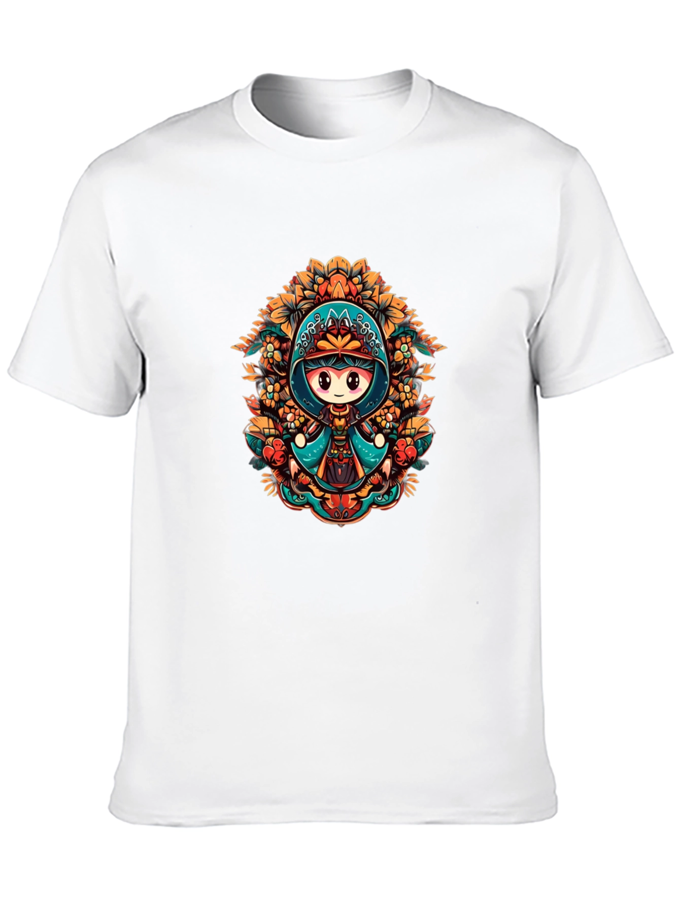 Anime Style Graphic Tee - Black