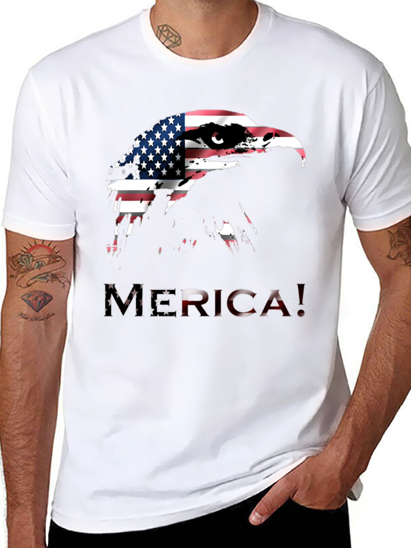 Patriotic Eagle T-Shirt - MERICA! Graphic Tee