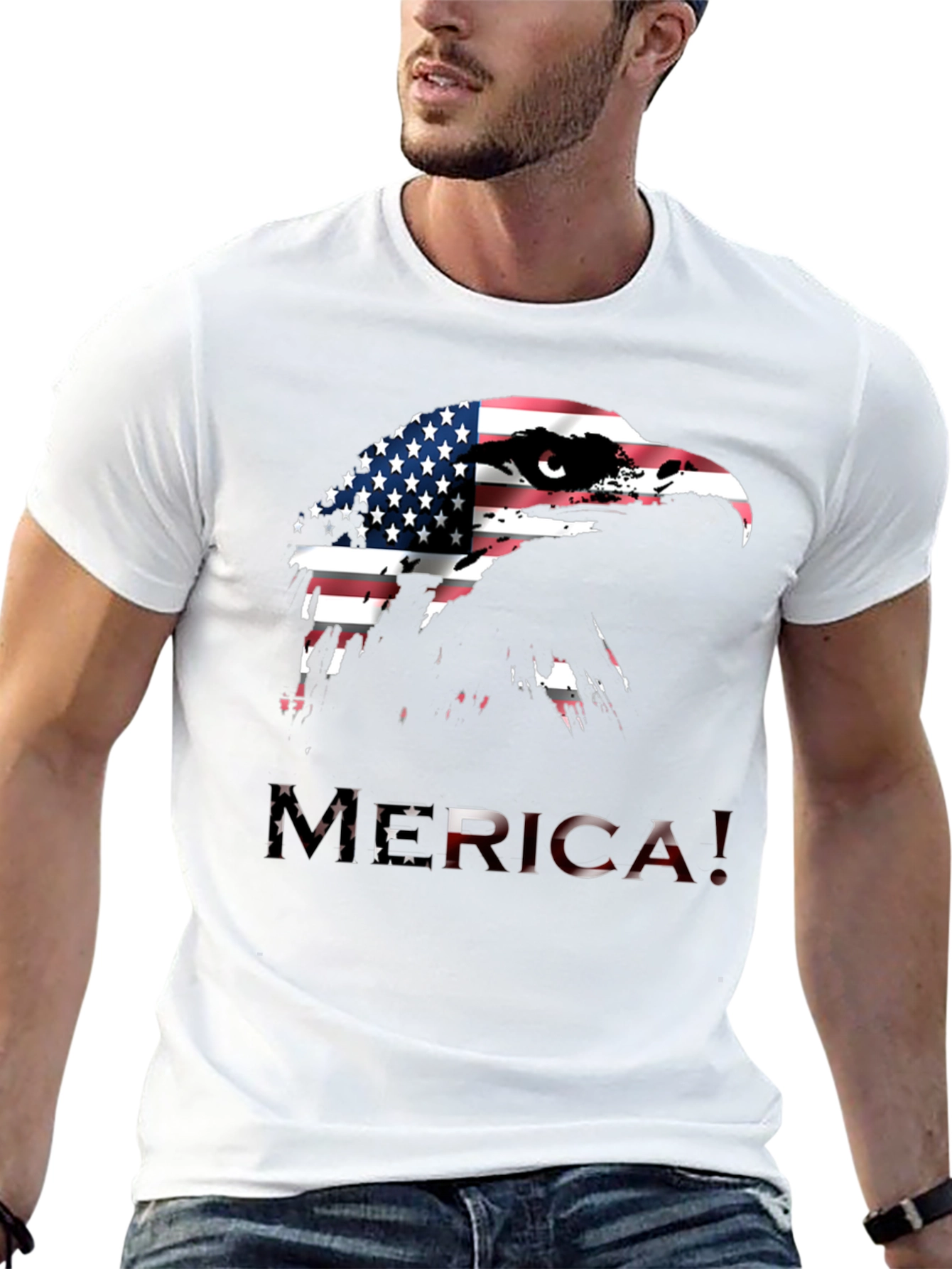 Patriotic Eagle T-Shirt - MERICA! Graphic Tee